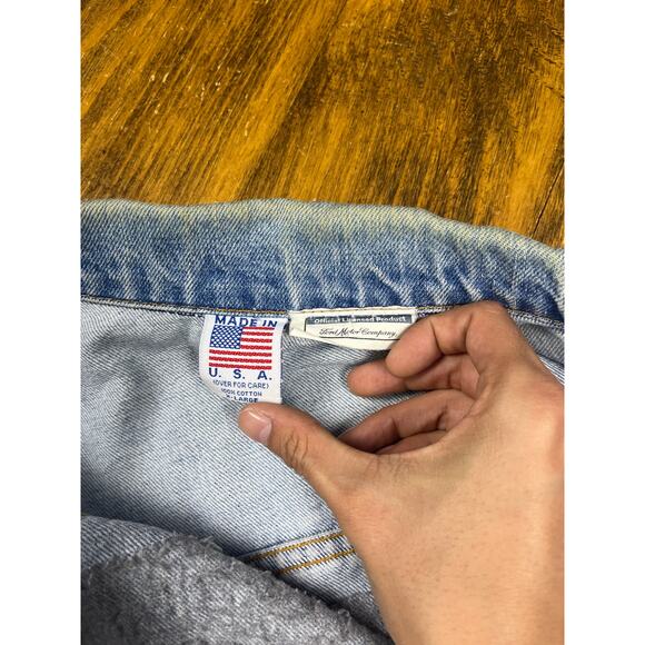 Ford Mustang 80’s Rare Vintage Light Wash Denim Jacket - Picture 5 of 7